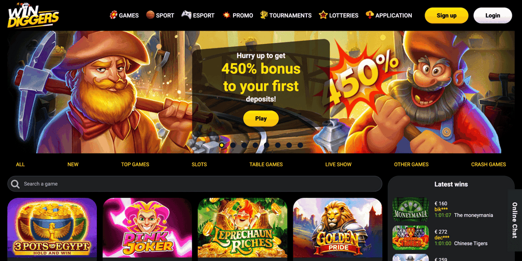 Win Diggers Online Casino Evaluation
